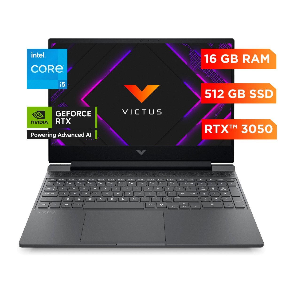 Laptop Gaming VICTUS 15-fa2014la, Intel Core i5, 16 GB, 512 GB SSD, 15.6, FHD Windows 11 Home