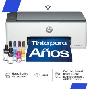 Impresora Multifuncional HP Smart Tank 580 Tinta Continua, Color, Wi-Fi, Smart App, Escaner (1F3Y2A)