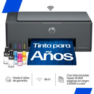 Impresora Multifuncional HP Smart Tank 581, Color, Impresi&oacute;n, Copia, Escaneado, Conexi&oacute;n inal&aacute;mbrica (4A8D4A)