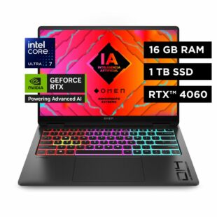 Laptop HP Gaming OMEN Transcend 14-fb0001la, Intel® Core™ Ultra 7, 16GB RAM, GPU NVIDIA® GeForce RTX™ 4060, 1 TB SSD, 14"", 3K Windows 11 Home