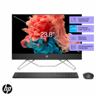 Todo en uno HP 24-cb1023la PC, Windows 11 Home Single Language, 23.8"", Intel® Core™ i3, 8GB RAM, 512GB SSD, FHD
