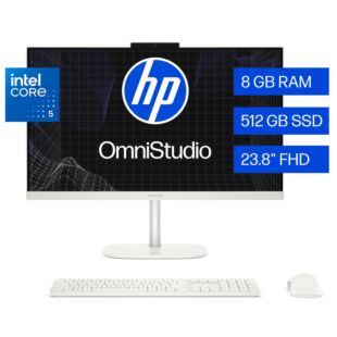Todo en uno HP OmniStudio 24-cu0050la, Intel Core 5, 8 GB RAM, 512 GB SSD, 23.8"" FHD, Windows 11 Home