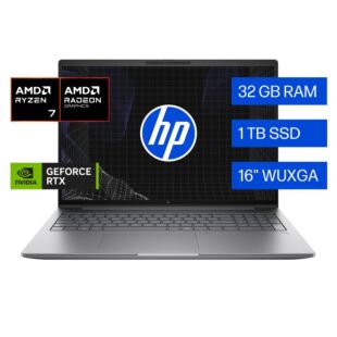 Laptop HP ZBook Power G11 de 16"", AMD Ryzen 7, 32GB RAM, 1TB Unidad estadoi sólido, NVIDIA RTX™ A1000, Windows 11 Pro