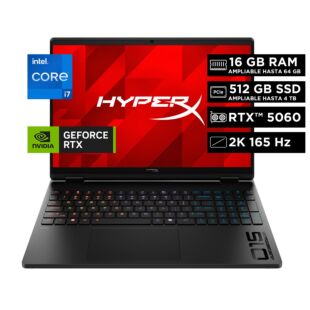 Laptop Gaming HyperX OMEN by HP 15-ga0001la, Intel Core i7, 16 GB RAM, NVIDIA GEFORCE RTX 5060, 512 GB SSD, 15.3"" 2K 165 Hz, Windows 11 Home