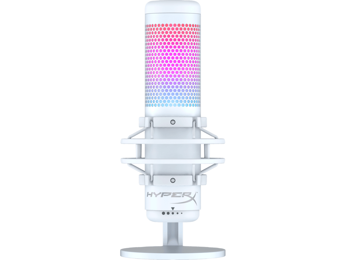 Micrófono HyperX Quadcast USB gris/blanco (519P0AA) - Tienda HP