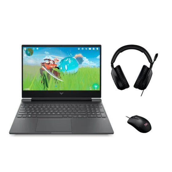 Laptop HP Gaming Victus 15-fb0126la, AMD Ryzen 7, 8 GB RAM, GPU NVIDIA® GeForce RTX™ 3050, 512 GB SSD, 15.6, FHD Windows 11 Home + HyperX Headset + Mouse - 15.6