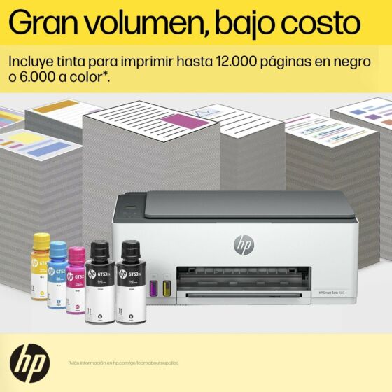Impresora HP Smart Tank 580 Multifuncional WiFi USB
