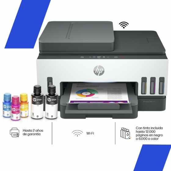 Impresora Multifuncional HP Smart Tank 790 Tinta Continua, Color, Wi-Fi, Smart App, Dúplex, ADF Alimentador Automático, Fax (4WF66A) (4WF66A)