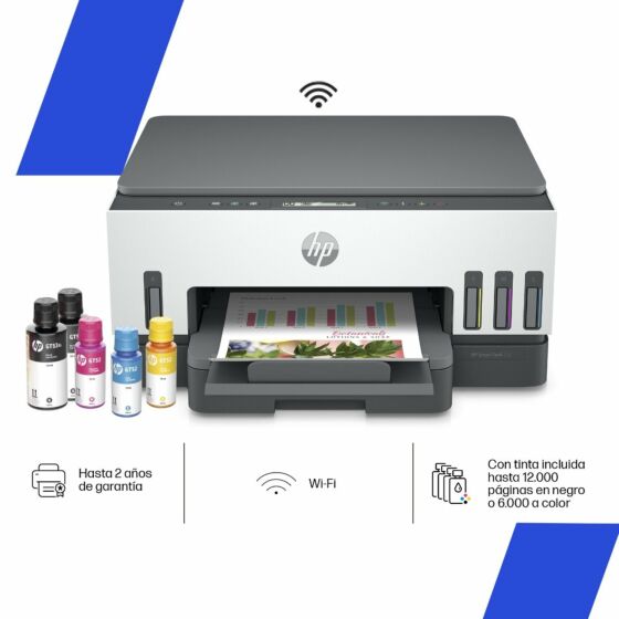 Impresora Multifuncional HP Smart Tank 720 Tinta Continua, Color, Wi-Fi, Smart App, Dúplex (6UU46A) (6UU46A)