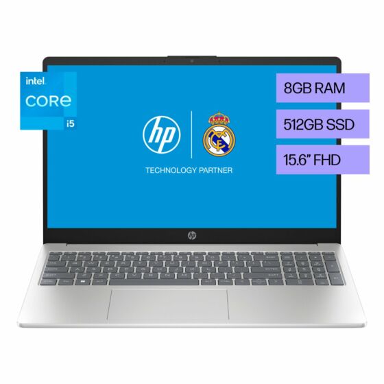 Laptop HP 15-fd0020la, Intel Core i5, 8 GB, 512 GB SSD, 15.6, FHD Windows 11 Home - 15.6