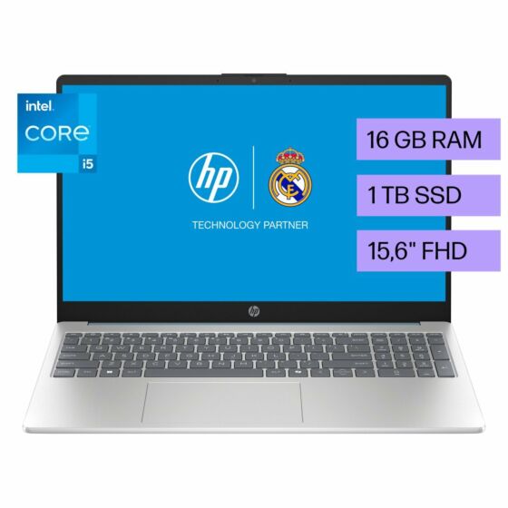 Laptop HP 15-fd0095la, Intel Core i5, 16 GB, 1 TB SSD, 15.6, FHD Windows 11 Home - 15.6