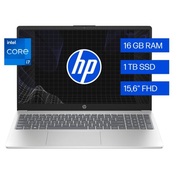 Laptop HP 15-fd0096la, Intel Core i7, 16 GB, 1 TB SSD, 15.6, FHD Windows 11 Home - 15.6